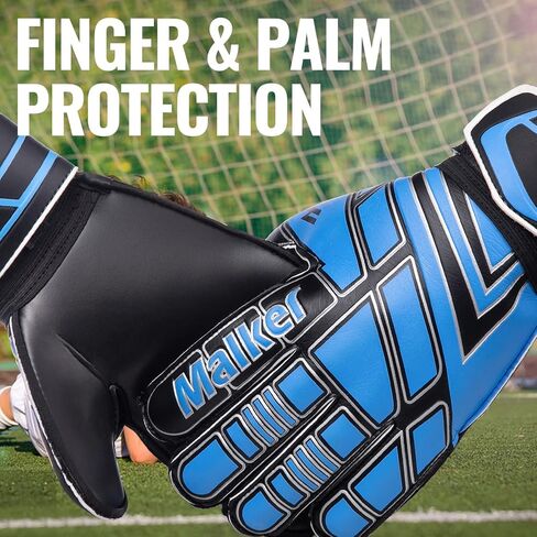 Soccer Goalie Gloves Goalkeeper Gloves with Fingersave and Double Wrist Protection, Strong Grip Goalkeeper Gloves for Kids, Youth, Adults in Kuwait