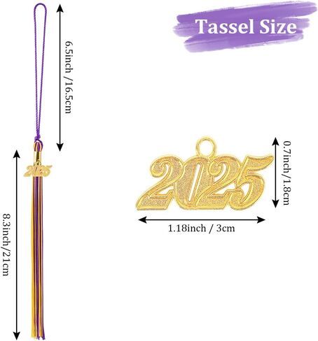 شرابة التخرج 2025، شرابة قبعة التخرج 2025، شرابة التخرج 2025، شرابة التخرج 2025 مع سحر التاريخ الذهبي لعام 2025 لقبعة التخرج، إكسسوارات احتفالات ساحرة للخريجين، أزرق أبيض in Kuwait