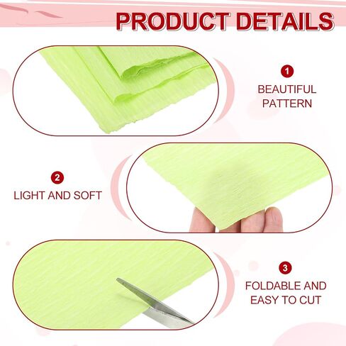 MECCANIXITY Crepe Paper Roll 7.5ft Long 20 Inch Wide for Wedding Ceremony Various Large Festivals Decoration, White in Saudi Arabia