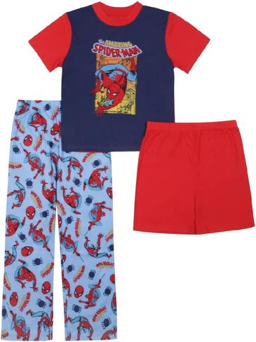 Marvel Boys' 3-Piece Loose-fit Pajama Set, Soft & Cute for Kids in Kuwait