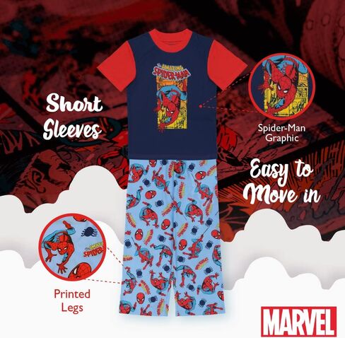Marvel Boys' 3-Piece Loose-fit Pajama Set, Soft & Cute for Kids in Kuwait