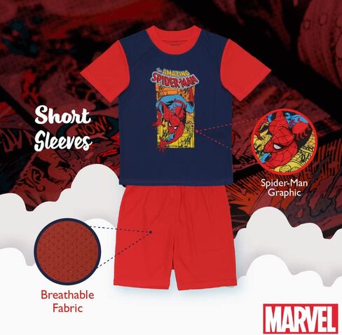 Marvel Boys' 3-Piece Loose-fit Pajama Set, Soft & Cute for Kids in Kuwait