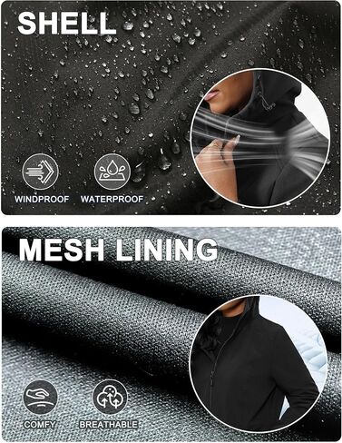 ROYAL MATRIX Women's Waterproof Rain Jacket Lightweight Hooded Breathable Windbreaker Softshell Jacket in Saudi Arabia