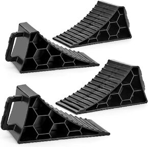 عجلات chocks 4 حزمة ، chocks rv مع مقابض لشاحنة سيارة مقطورة RV ، سدادة كتلة العجلات للإطار ، chocks kxagonal sthocks hexagonal hexagonal ، إكسسوارات مقطورة RV