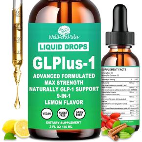 ملحق GLP-1 للنساء والرجال ، 9-في 1 بشكل طبيعي GLP-1 دعم ث. Berberine HCI Cyelon Cinnamon Green Tea Eriocitrin ، GLP1 لاستقلاب الهضم الأمعاء ، GLP-1 Drops 6x أقوى من الكبسولات