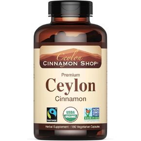 ملحق Ceylon Cinnamon (100 ٪ معتمد) ، 90 كبسولة