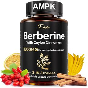 Premium Berberine Supplement Supports AMPK Metabolic, Liposomal Berberine with Ceylon Cinnamon - Classic 1500mg Formula for Healthy Metabolism & Weigh*t - 3X Absorption - Vegan, Non-GMO, 120 Count
