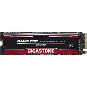 GIGASTONE SSD 2TB NVMe Gen 3 Gaming M.2 محرك الأقراص الصلبة الداخلي ذو الحالة الصلبة PCIe 3.0x4 ترقية تخزين الكمبيوتر أو الكمبيوتر المحمول وتوسيع الذاكرة لمبدعي رسومات الألعاب محترفي تكنولوجيا المعلومات GP6320 السرعة القصوى 2,400 ميجابايت/ثانية