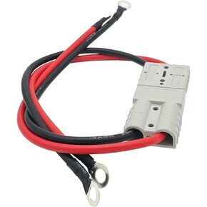 شحن الشوكة شحن المكونات 10AWG بطارية قم بتوصيل كبل موصل سريع 50A 600V و O RING لسيارات البطارية وسيارات المعالم السياحية والجرارات والمحركات (1PAIR)