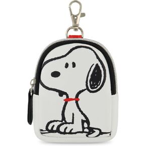 Peanuts Small Coin Purse Wallet with Keychain Clip, Snoopy Posing, One Size, Multi