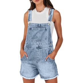 جيلامكر الدنيم السراويل القصيرة للنساء الصيفية Jean Romper Jumpsuit فضفاضة ملاءمة ملاءمة مع جيوب 2025