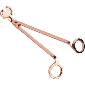 Candle Wick Trimmer, Polished Stainless Steel Wick Clipper Cutter, Reaches Deep Into Candles to Cut Spent Wicks, Rose Gold