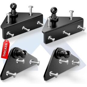 13𝙈𝙈 𝑾𝒊𝒅𝒆𝒏 Ball Stud Mounting Bracket, Gas Strut Mounts Brackets Widen for Universal Lift Support Spring Shocks Prop Bigger Version, Black(Fit for 13MM Ball Sockets)