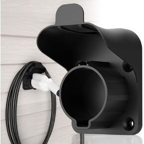 EV Charger Holder Wall Mount SAE J1772 Holder, Charging Cable Organizer for Portable Car Charger Cable, Space-Saving EV Charger Holster for Electric Vehicles Indoor Outdoor