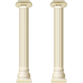 2Pcs Greek Columns Cardboard Pillars Cutouts Ancient Greek Party Decor for Birthday Medieval Renaissance Wall Photo Backdrop Photography Background Supplies