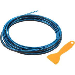 Air Vent Decoration Strip/for All Straight Air Vent Outlet for Car Interior Air Vent Decoration Strip/Durable PVC, Plating / 1 Set Blue