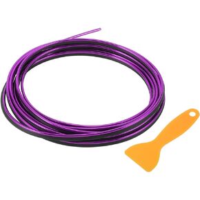 Air Vent Decoration Strip/for All Straight Air Vent Outlet for Car Interior Air Vent Decoration Strip/Durable PVC, Plating / 1 Set Purple