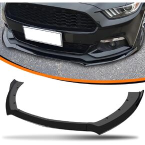 Car Front Spoiler متوافق مع Ford Mustang 2015 2016 2017 ، ABS Front Profper Lip Body Kit Spoiler ، 3pcs Black Car Splitter