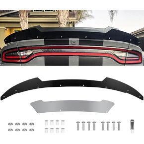 Venom V2 Wickerbill Spoiler for Dodge Charger 2015-2023 SRT Hellcat & Scat Pack - 2 Piece Add-On Style Rear Spoiler with RivNut Tool