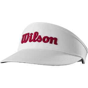 WILSON Men's Standard Tour Visor, White/Red