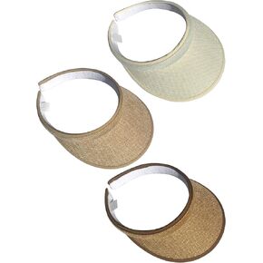 ​3 Pieces Clip On Visors Women Men Visor Sun Hats Hat Outdoor Sports Golf Beach Travel Tennis Cap