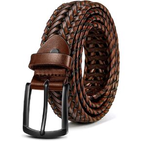 حزام رجال KemiSant ، حزام مضفر مريح للرجال Jean Golf 1 3/8 "
