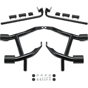 MoKitDora 2023-2025 Street Glide Road Glide Saddlebag Guard Rear Crash Bars for Harley FLHXSE FLTRXSE FLHX FLTRX FLTRXSTSE Tip-Over Rail Mount Bracket Support, Black