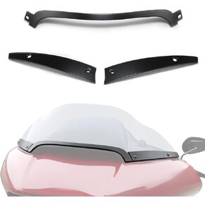Windshield Trim Kit for Road Glide 15-24, Black Split Aluminum Windscreen Side Center Trim Kit for Harley Touring Road Glide Ultra FLTRU FLTRX Special FLTRXS 2015-2024 Accessories