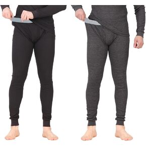 Thermal Underwear Pants for Men Long Johns Cotton Blend Base Layer Waffle Knit Bottoms Classic Cold Weather