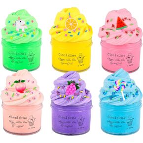 سحابة Slime Kit 11 Pack ، Slimes Premium Scurded With Peach ، Strawberry ، Avocado Ect Slime Charms ، Toy Sludge Toy for Kids Girls Boys