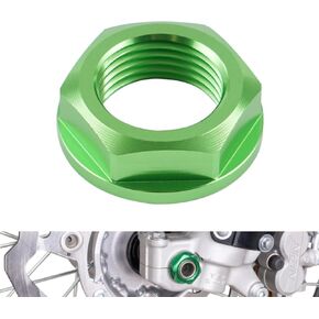 M18XP1.5 Motorcycle Front Axle Shaft Lock Nut Rim Compatible with Kawasaki KX125 04-08 KX250 04-08 KX250F 04-18 KX250 19-21 KX450F 06-18 KX450 19-21 KLX450R 08-19,See Fitment