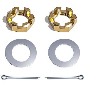 2 مجموعات 1 '' غسالات محور محور محور مجلفن 1 '' i d غسالات ، 2.3 '' دبابيس كوتر طويلة ، 1 '' d dindle dindle nuts for 1 '' 'Round ez-lube axle 2k to 7k to 7k to 7k