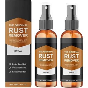 2PC Rust Remover Spray Heavy Duty Metal Cleaner,Fast Acting Heavy Duty Rust Dissolver for Cars, Metal, Tools, Bolts & More Remover 30ml/1 FL OZ