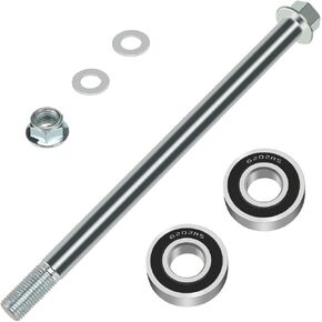 14mm 290mm Mini Bike Rear Wheel Axle Nut Kit with 6202RS Rear Bearing Compatible with Coleman CT200U-EX BT200X 196CC 200CC 6.5HP Mini Bike Powersports Accessories Parts 15mm Chain Adjuster