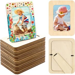 Rykomo 30 Pack DIY Wood Picture Frames لـ 4 × 6 في الصور ، إطارات صور خشبية للحرف اليدوية غير المكتملة إطارات صور خشبية صلبة لخشب الحرف ، الرسم ، المشاريع الفنية الخشب