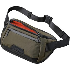 ALPAKA Bravo Sling Mini V2 - Sling Bag Fits an iPad Mini, 5L Small Crossbody Bag for Men Weather Resistant Fabrics, Adjustable Shoulder Strap, Quick Release Maglockz Buckle (Army Green Axoflux 300D)