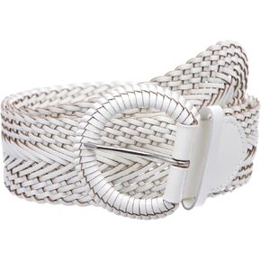 2 Inch Wide Genuine Leather Braided Woven Round Belt