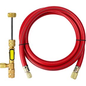 2025 طقم إخلاء سريع جديد ، 3/8 ″ HVAC شحن/خرطوم الفراغ ، 1/4 ″ و 5/16 ″ أداة إزالة جوهر الصمام ، 3/8 "إلى 1/4" تجهيزات عالي التدفق خرطوم ثلاجة التدفق ، أسرع HVAC ، الاسترداد ، 6 أقدام ، أحمر ، أحمر
