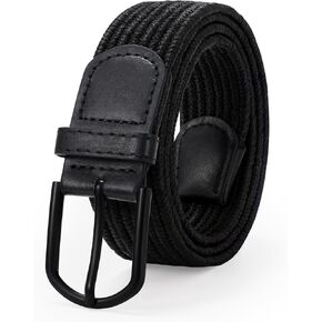 JASGOOD Elastic Braided Stretch Belt Women Golf Casual Fabric Woven Belt 1 3/8" Adjustable Work
