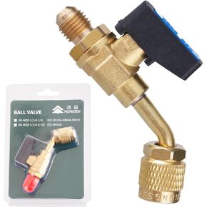Low Loss Fittings HVAC Tools, Mini Split Air Conditioner Manifold, Refrigerant Charging Valve Compatible with R410A Refrigerant for Home AC
