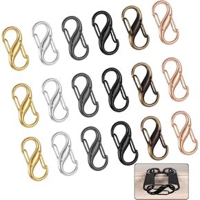 18 Pcs Mini S Carabiner Zipper Locks - Anti-Theft Zipper Locks for Backpacks, Purses, Handbags, Tents & Travel Bags - Durable S Clip for Secure Zipper Protection
