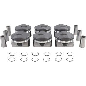 DNJ P3230 Piston Set Standard for 2010-2014 Buick, Cadillac, Chevrolet, GMC, Saab 9-4X, Captiva Sport, CTS 3.0L V6 24V DOHC 182cid
