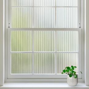 فيلم خصوصية Window Window Rabbitgoo ، فيلم Window Window Film ، غير ملصق ، وينبخ بالأشعة فوق البنفسجية ، حظر الحرارة الزخرفية للخصوصية النهارية لغرفة معيشة الحمام ، 17.5 × 78.7 بوصة