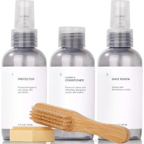 Shoe Cleaner Kit Protector: Shoe Brushe, Cleaner, Protector, Deodorizer for Nubuck, Suede & Canvas, Sneaker, Leather