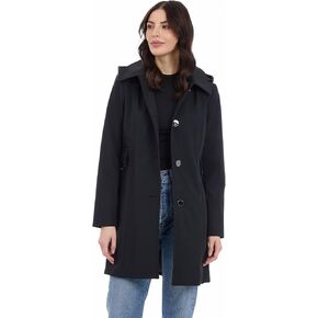 Michael Kors Women's Single Breasted Raincoat with Detachable Hood