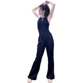 Running/Dance Woven Sports Pants Mid-Rise Elastic Waistband for Women