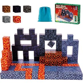 الكتل المغناطيسية لبناء ألعاب للأطفال - لعبة Magnet Cube STER Secnsory التعليمية للأطفال الصغار ، هدايا أعياد الميلاد للفتيان 3 4 6 7 8-96pcs