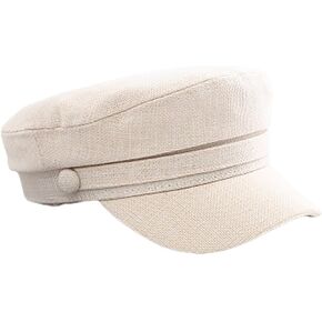 قبعات Newsboy Fiddler للنساء Linen Beret Fiddler Cap for Spring Fall Summer Visor M Size