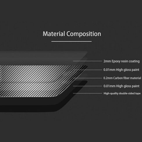 Fit Steering Wheel Column Cover for Tesla Model 3 Model Y, Gear Shift Cover Car Column Shift Knob Protection Cover Car Decor Interior 2pcs(Glossy Carbon Fiber Pattern) in Kuwait