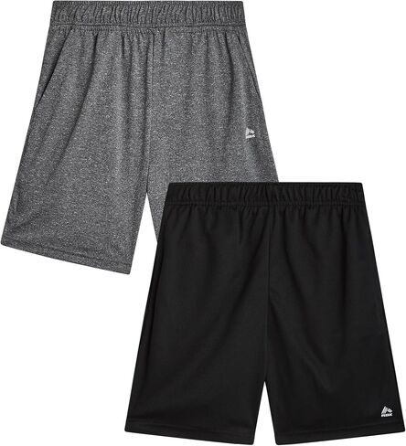 RBX Boys Athletic Shorts - 2 Pack Active Performance Boys Shorts Stretch Mesh for Youth Kids Gym, Basketball, Soccer & Sports in Saudi Arabia